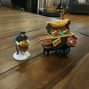 Dept. 56 "Chelsea Market Fruit Monger & Cart" (2)